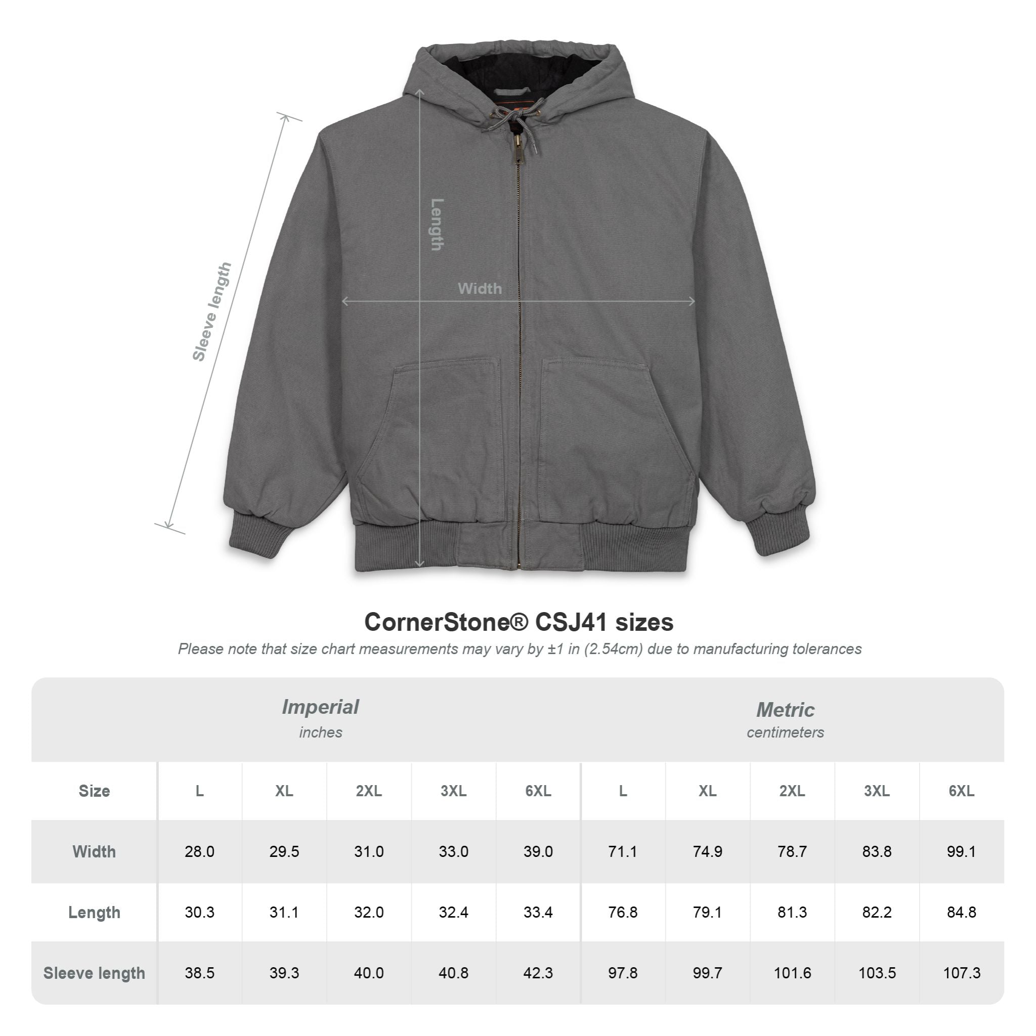 AERO CELL  Men's Duck Cloth Hooded Work Jacket (Embroidery)