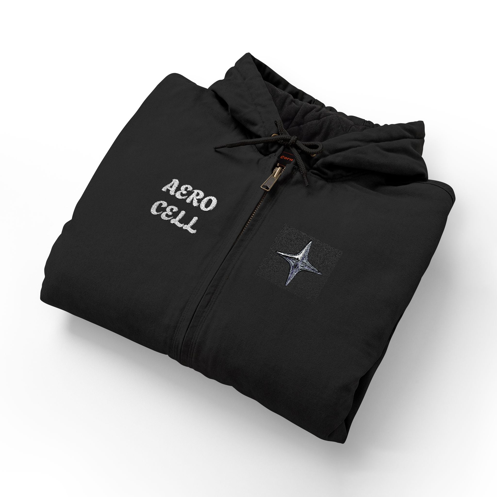 AERO CELL  Men's Duck Cloth Hooded Work Jacket (Embroidery)