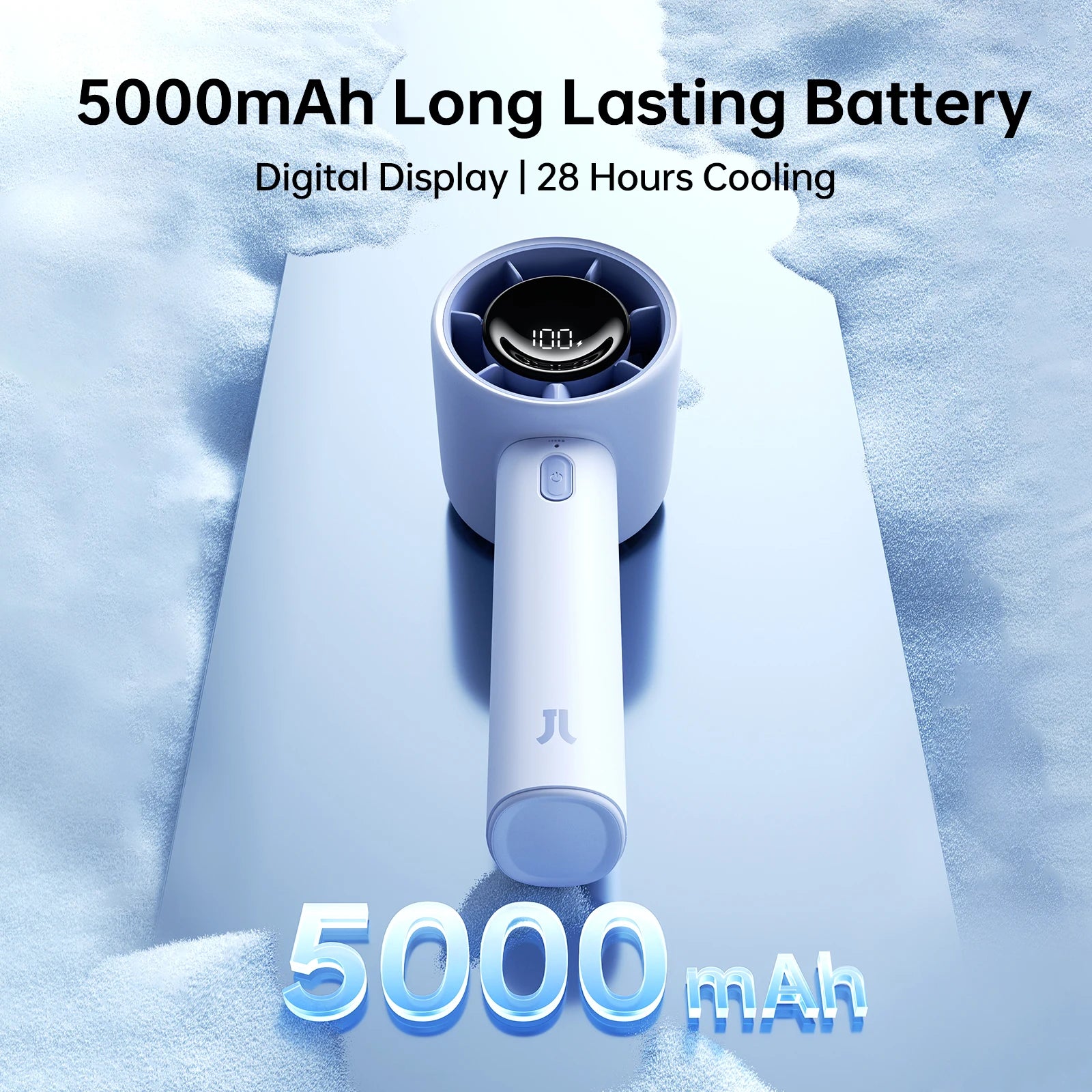 New Arrival Portable Handheld Mini Fan Life10S, 5000Mah Battery Long Lasting Power, 5 Wind Speeds, Summer Essential