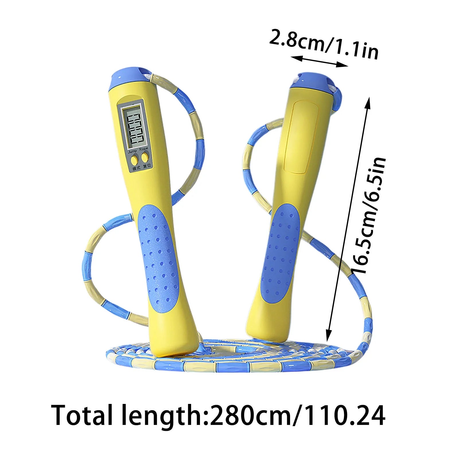 Counting Jump Rope with Digital Counter and Timer Smart Skipping Rope with LED Display Workout Jump Rope Adjustable for Fitness Home Gym Exercise Cardio Burn Calories Durable Lightweight